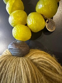 Resim Julia Atlas -Large Yellow Recycle - Cow Horn 