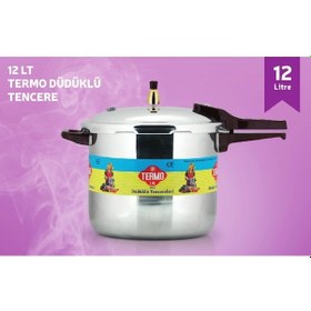Resim Termo Alüminyum Düdüklü Tencere 12 L L Gümüş 