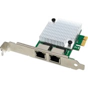Resim Fanmeng Gigabit Ethernet Ağ Kartı Nıc Çift Bağlantı Noktalı Ağ Adaptörü 1000MBPS Yüksek Hızlı Lan Ağ Kartı Win7/8/10 Için (Yurt Dışından) 