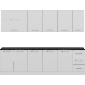 Resim Minar 280 Cm Mutfak Dolabı Beyaz 280-B1 Beyaz 