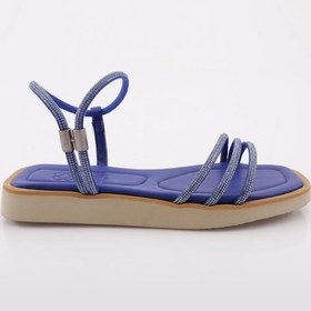 Resim Dgn 536 Kadin Sirali Silver Taşli Sandalet 536-2261-R8855 Saks 