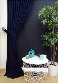 Resim Evdepo Home Lacivert Fon Perde Tek Kanat Lacivert 