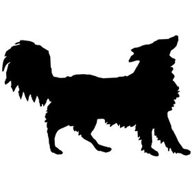 Resim Folyo Sticker Köpek 70cm Uzunluk Siyah 