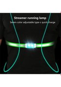 Resim Wondernest Yelek Yansıtıcı Usb Şarj Rgb Modu Mekan Mavisi Mavi Led Işık Koşu Bisiklet Aydınlatma Gök Göğüs Edilebilir Dış Spor Aksesuarı - Bo Mavi 