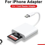 Resim 2'si 1 Arada Otg İphone Uyumlu Kart Okuyucu Yıldırımdan Sd Tf'ye Hafıza Kartı Adaptörü İphone Uyumlu 2 In 1 
