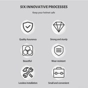 Resim Lemestar Motor Gümüş Kask Kilit, 22-26mm Direksiyon Uyumlu, Antifantezi, Siyah, 2 Anahtar İle Sabitleyici 