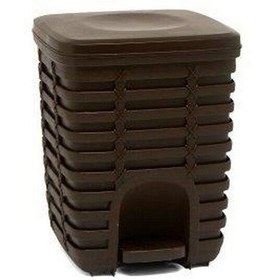 Resim Prima Nova Palm Pedallı Kare Çöp Kovası 9 Lt - Kahve Rengi 