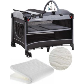 Resim 2052 Madre Pro Oyun Parkı 70x110 Cm Bebek Beşik+yatak Hediyeli Gri 