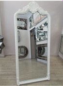 Resim Ayna Denizi Princess White Model Beyaz Renk Dekoratif Ayaklı Boy Aynası Beyaz 