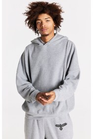 Resim LAND MODA Kadın Kartal Baskılı kapüşonlu Sweatshirt Eşofman Alt-Üst Takımı 