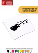 Resim Genel Markalar Nota Ve Gitar Sticker Oto Motor Laptop Duvar Folyo Sticker 70 X 35 Cm 