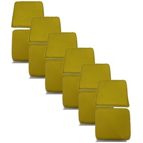 Resim Knsz minder seti 6 lı mazlum srı suni deri oturma ve sırt tel sandalyesi minderi bir arada 