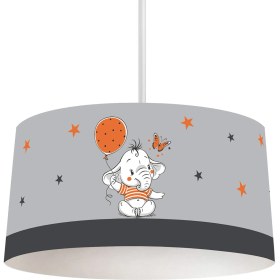 Resim Talia Home Turuncu Balon Çocuk ve Bebek Odası Fon Perdesi 2 Kanat TLA-140 