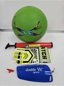 Resim admay Futbol Topu Pompa Tekmelik Kaleci Eldiveni Demir Sibob 5 Parça Set 