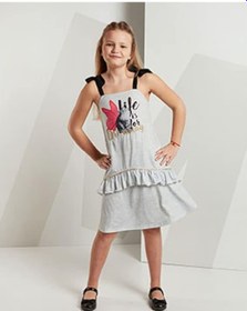 Resim Denokids Mushi Dreaming Elbise Gri 