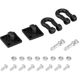 Resim Geekyou D90 Axial Scx10 1/10 Rc Tırmanma Araçları İçin Alüminyum Alloy Gerçekçi Metal Çekme Kanca Siyah, 2 Adet - Korozyona Dayanıklı Ve Dayanıklı 
