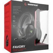 Resim Ms Rampage Favory Siyah 7.1 Oyuncu Kulaklığı 