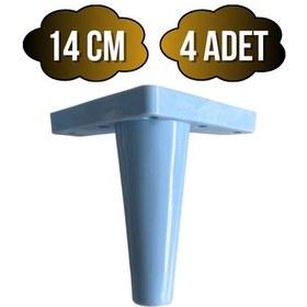Resim Rüzgar Plastik 14cm Ayak Mobilya Masa Ve Dolap Ayağı 14cm Mavi 4 Adet Mavi 