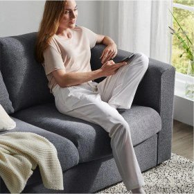 Resim IKEA Gri Modern Kanepe - 2'li Yataklı Kanepe 
