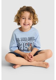 Resim U.s. Polo Assn. Erkek Çocuk Mavi Pijama Takım 50327363-vr036 