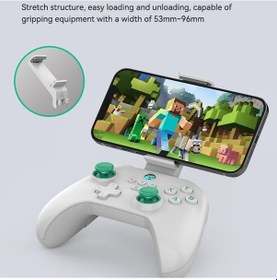 Resim Tongxida Z03 Çift Joystick Kablosuz Oyun Denetleyicisi Telefon Klipsli Bluetooth 5.3 Gamepad Beyaz 