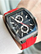 Resim Quantum Fonksiyonlu Kırmızı Renk 10 Atm Su Geçirmez Silikon Kordon Çelik Kasa Erkek Kol Saati 997.068MR 