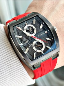 Resim Quantum Fonksiyonlu Kırmızı Renk 10 Atm Su Geçirmez Silikon Kordon Çelik Kasa Erkek Kol Saati 997.068MR 