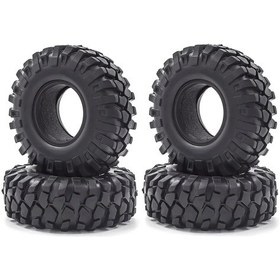 Resim Tenfowee 4 Adet 1.9" Kauçuk Simülasyon Tekerlek, Trx4 Scx10 90046 90047 Cc01 İçin Uygulanabilir, 110mm Çaplı 1/10 Rc Tırmanma Arabası Zarfı 