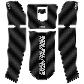 Resim GP Kompozit Kymco Xciting S 400 2021-2022 Uyumlu Tank Pad Karbon 