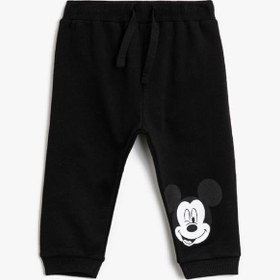 Resim Erkek Bebek Mickey Mouse Lisanslı Baskılı Pamuklu Eşofman Altı 