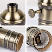 Resim 1 adet Zarif Vintage Edison Kolye Işık Gövdesi - Katı Pirinç/ Gül Altın/ Bronz/ Koyu Gri Alüminyum Alaşımlı Kabuk, Anahtarlı Endüstriyel Tarz, E26/E27 Işık Aksesuarları İçin Uygun, Dekoratif Antika Lamba Aksesuarı, Elektrokaplama Bitişi, DIY Aydınlatma Aksesuar Kutusu 