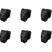 Resim 6x 12V 20A Vinç Çıkışı Açık-Kapalı-Açık Rocker Anahtarı 7 Pinli LED Mavi (Yurt Dışından) 