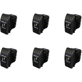 Resim 6x 12V 20A Vinç Çıkışı Açık-Kapalı-Açık Rocker Anahtarı 7 Pinli LED Mavi (Yurt Dışından) 