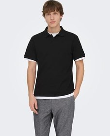Resim Only & Sons Ben Erkek Siyah Polo Tişört (22035825-B) 