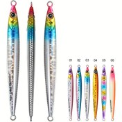 Resim Tuzlu ve tatlı su balığı avı için 40g 60g Metal Jigging Lures - Amberjack Jig Heads ile Treble Hooks, Uzun Atış Atış Lures için Deniz Balığı Avı, Metal Jig Balıkçılık Lures 