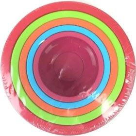 Resim Yuvarlak Badya Seti 5'li Renkli 