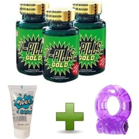 Resim Hızlı Express 3 Kutu V Pills Gold Barkod Sorgulamalı Orjinal + Kayganlaştırıcı + Titreşim Halkası 