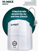 Resim H-MAX HMAXB4512 12 Litre Çelik Tanklı 15 Aşama Multi Mineralli 80 GPD Su Arıtma Cihazı 