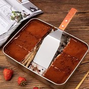 Resim Özel Tiramisu Kürek Bıçağı Paslanmaz Çelik Kek Biftek Pişirme Küreği El Pastası Yoğurt Küreği Eğimli Ağızlı Araç 1 adet 