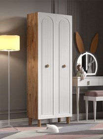 Resim Bohem 2 Kapaklı Gardırop Mdf Kapak Ceviz 