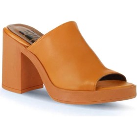 Resim Bueno Shoes Turuncu Deri Kadın Topuklu Terlik 01WY12306 01WY12306 