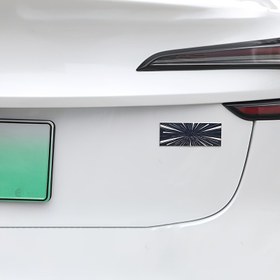 Resim Model 3/Y/X/S için Uygun Tesla Arka Amblem Alüminyum Alaşım Metal Amblem 