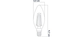 Resim Heka Rustik LED Ampul 6W E14 2500K Gün Işığı Erd-34 