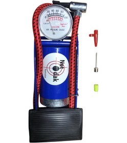 Resim Bisiklet Pompası Top Şişirme Hava Ayak Pompası Basınç Göstergeli Tek Pistonlu 
