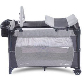 Resim Sleep Side Play Anne Yanı Park Yatak Sallanır Cibinlikli Oyun Parkı Bebek Beşik 70x110 Cm Yataksız - Gri 