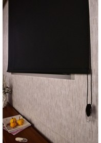 Resim Siyah Karartma Düz Etek Dilimsiz Ds-screen 13 Blackout Zebra Stor Güneşlik Perde 140 X 240 