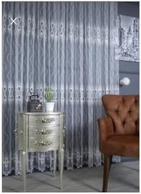 Resim Özgün Perde (3772) Üst Kalite Sanal Nakışlı Tül Perde (1x3 Pile) Beyaz 340 x 220 
