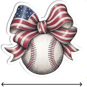 Resim 3 Adet Yay Beyzbol Amerikan Bayrağı Çıkartması - Beyzbol Topu - Spor Aşığı - Su Şişesi için Çıkartma - Kupa - Bagaj - Tablet - Defter 