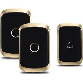 Resim Kapı Zili Kablosuz Ev Ultra-uzun Mesafeli Yüksek Hacimli Elektronik Dooring Siyah 