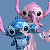Resim 90x83 cm Disney Stitch Balon - Yıldız Bebek Folyo Balonlar Doğum Günü Partisi Süslemeleri, Cadılar Bayramı ve Noel 